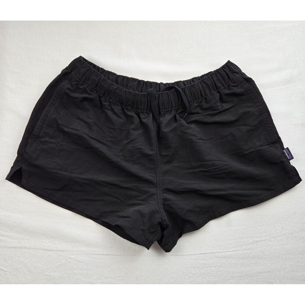Patagonia Barely Baggies Shorts Women M Black 2.5" Recycled Nylon Hiking Fishing